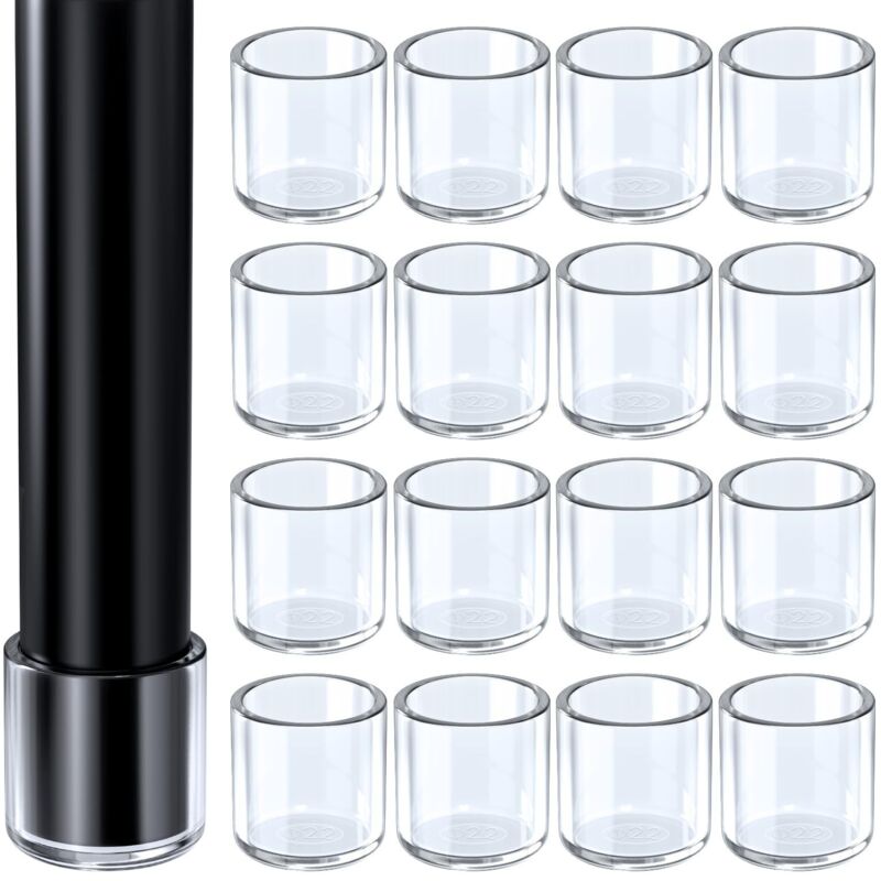 Lot de 16 embouts de protection pour pieds de chaise - En silicone - Ronds - Diamètre : 16 mm