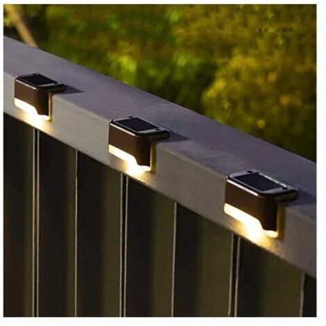 Lot de 16 lampes solaires d'extérieur, lampes solaires LED étanches, adaptées aux escaliers, clôtures, jardins, terrasses et allées.