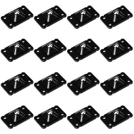 Lot de 16 mini roulettes pivotantes universelles à rotation 360° - Autocollantes - Roulettes pivotantes en acier inoxydable - Roulettes autocollantes, mini roues pivotantes