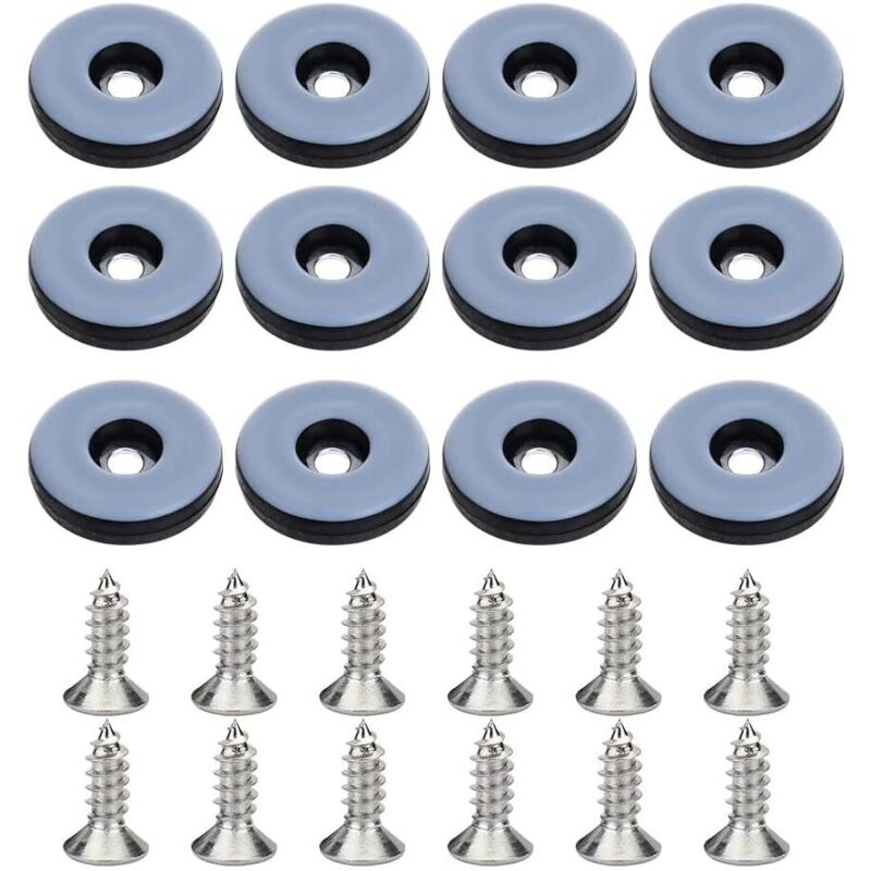Lot de 16 patins de chaise à clouer, ronds de 22 mm, en feutre, pour protéger les pieds de table et de chaise