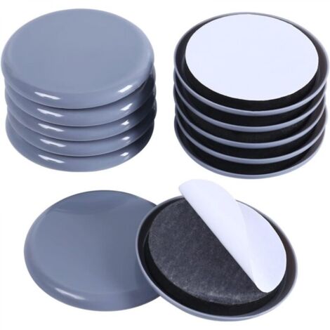 Lot de 16 patins ronds auto-adhésifs pour meubles et chaises, 7.6cm, bleu clair