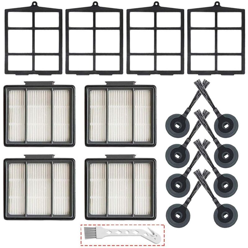 Lot de 16 pièces de rechange compatibles avec l'aspirateur robot Shark ION R85 RV850 S86 S87 S88 R71 R72 R75 RV761 RV771 RV871 AV751 AV752 AV753, 4