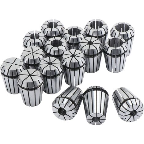 Lot de 16 pièces de serrage ER25 - Mandrin de serrage de 1 à 16 mm - Support ER25 - Pour la gravure et le fraisage CNC
