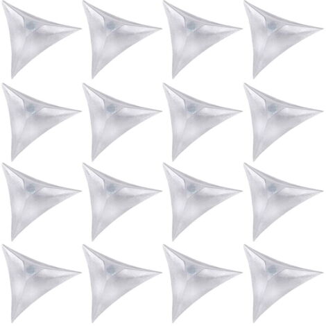 Lot de 16 protections d'angle triangulaires transparentes anti-poussière pour tiroirs de meubles et placards