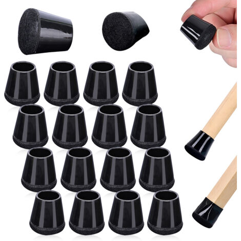 Lot de 16 Protections en Silicone pour Pieds de Chaise - JINFGERNE - Patins Antidérapants avec Feutre Intégré, Silencieux et Anti-Rayures pour Meubles