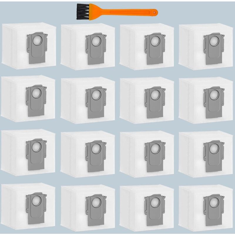 Alovez - Lot de 16 Sacs à poussière compatibles avec Roborock S7 MaxV Ultra / S7 Pro Ultra / Q7+ / Q7 Max+ / Q5+ Station d'aspiration Robot