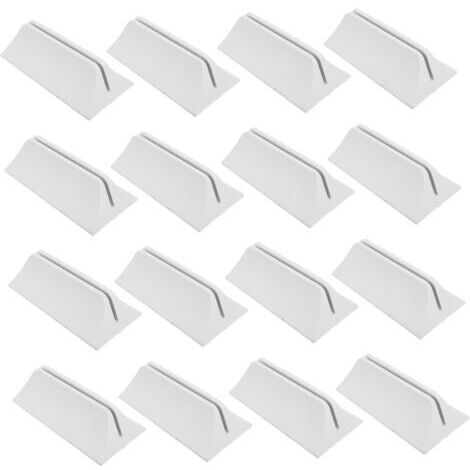 Lot De 16 Séparateurs De Bureau Supports De Cloison Support De Panneau Réglable Pince D'Écran Réglable Base De Panneau De Poste De Travail En Abs Blanc