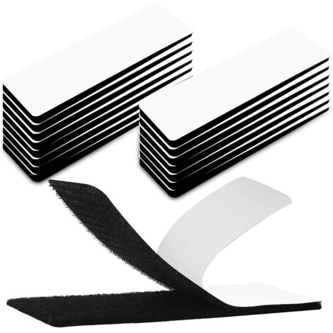 Lot de 16 tampons adhésifs double face extra résistants de 3 x 10 cm pour murs, plastique, verre et métal.