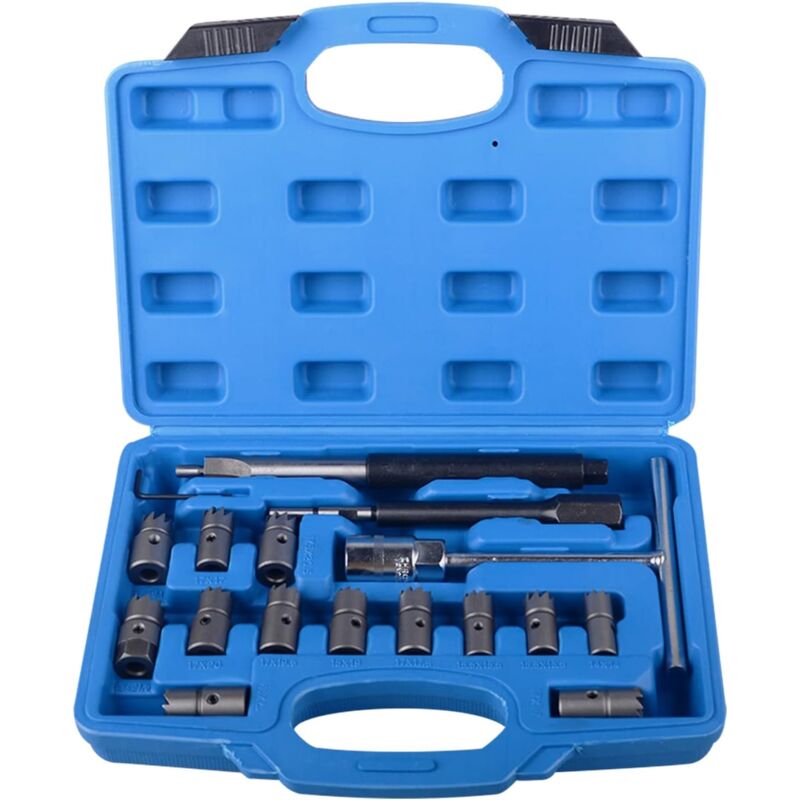 Lot de 17 outils de nettoyage professionnels pour injecteur diesel