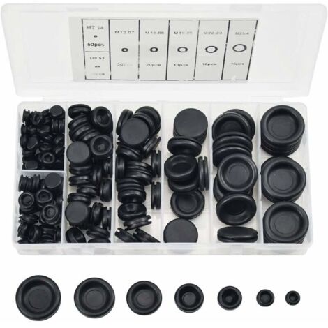 Lot De 30 Passe-fils Caoutchouc Noir – Diamètre Intérieur 10mm, Double Face, Uxcell