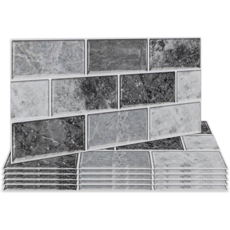 Lot de 24 autocollants pour carrelage blanc cassé (30 x 15 cm) pour salle de bain et cuisine, crédence de cuisine, carrelage mural imperméable