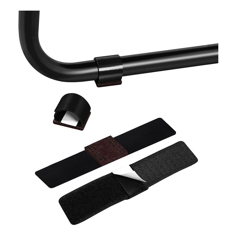 Ahlsen Lot de 18 patins de meubles en feutre enveloppants avec attaches auto-agrippantes, protecteurs de tubes pour patins de sol compatibles avec la