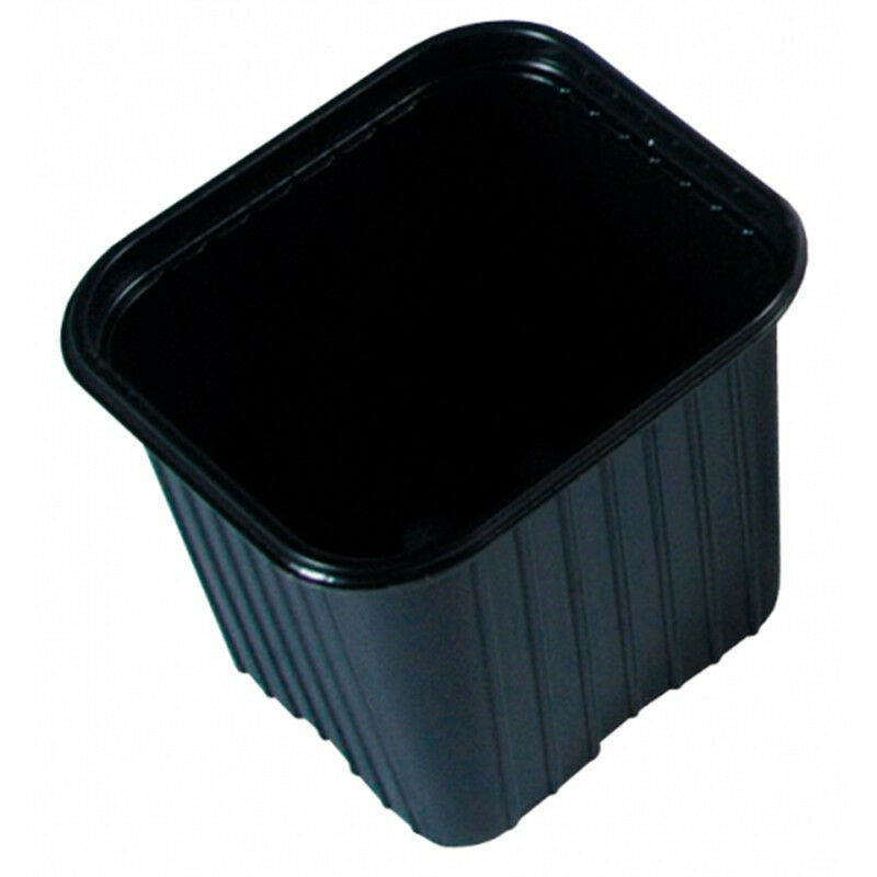 Lot de 18 pots carrés noirs 7 x 7 x 6,2 cm en pack