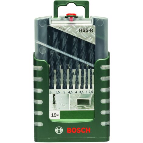 Bosch – Foret à métaux 19 pièces – HSS DIN 338 – Tige cylindrique 2609255131 – Diamètres de 1 à 10 mm – Performance durable pour perçage métal - V787211