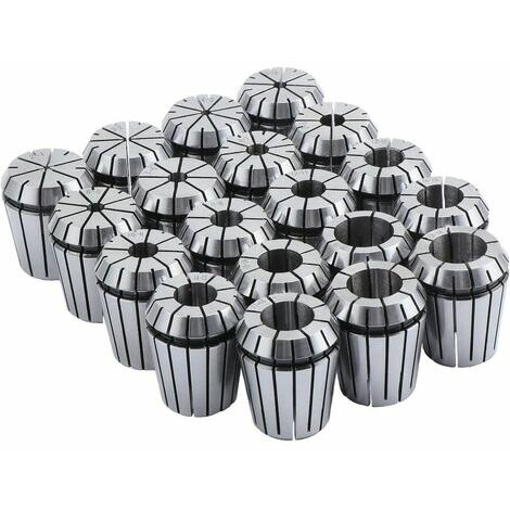 Lot de 19 pinces à ressort de précision ER32, 2 mm-20 mm, mandrin de serrage ER32 pour outil de gravure et de fraisage CNC