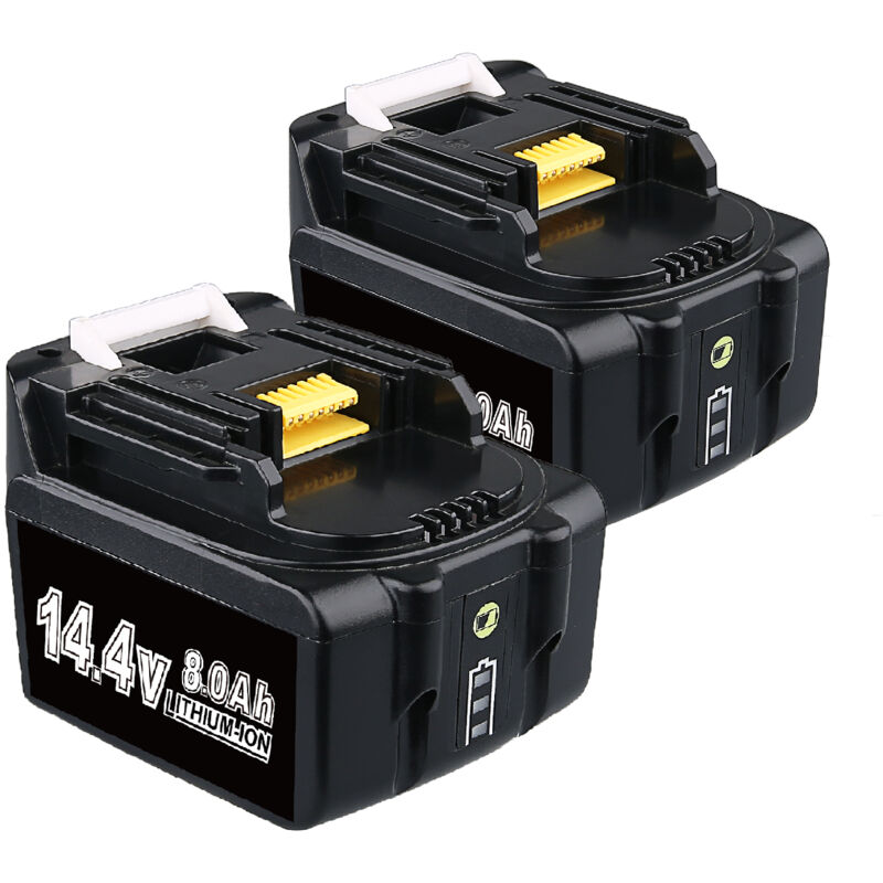 Lot de 2 14.4V 8.0Ah BL1430 Remplacement Batterie BL1430 BL1415 BL1440 BL1415N 196875-4 194558-0