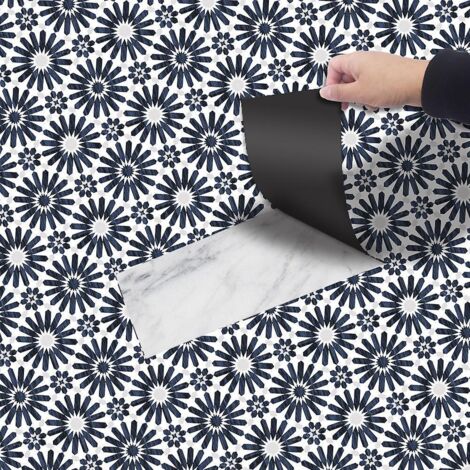 lot De 2 20 300cmdiy Carrelage Autocollant De Pvc Autocollant, Couleur De Modle De Carreaux De Sol De Style De Motif Impermable Pour Cuisine Tag