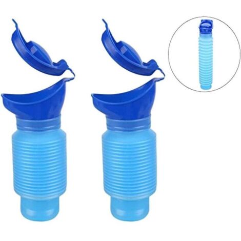 Lot de 2  750 ml urinoirs d'urgence portables et pliables pour homme et femme, pour voyage, conduite, camping, voiture, toilettes, pour enfants et personnes âgées