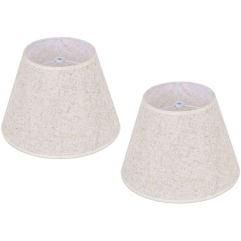 Lot de 2 Abat-Jours Cylindriques en Lin Gris - EINNENFFER - Fixation