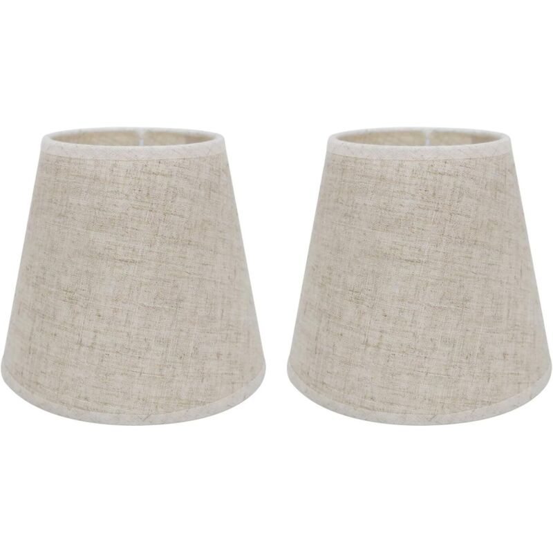 Lot de 2 Abat-jours E27 pour Lampe de Table Applique Murale,Lustre,Abat-jour en Cristal,10 cm (Haut) x 14 cm (Hauteur) x 16 cm (Bas),Linen Lot de 2 Abat-jours E27 pour Lampe de Table Applique Murale,Lustre,Abat-jour en Cristal,10 cm (Haut) x 14 cm (Hauteur) x 16 cm (Bas),Linen