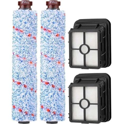 Lot de 2 accessoires de filtre en rouleau de brosse, compatibles avec les séries Bissell Crosswave 17132, 2225N, 2582N, 25821, 2519, 1785, 1926, brosse de surface Milti 3 en 1 1868F et filtre à vide 1