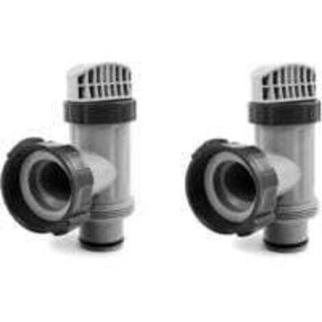 Lot de 2 accessoires de piscine - Valves à piston pour piscine Intex - Vanne d'arrêt - 28635EG 28633EG et tuyau de piscine - Pièces de rechange pour