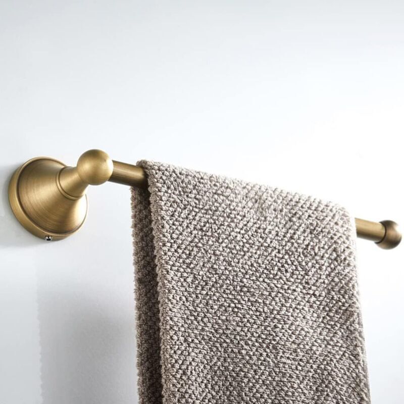Lot de 2 Accessoires de Salle de Bain - Porte-Serviettes et Toilettes Porte-Papier support en Laiton Antique, Bronze brossé