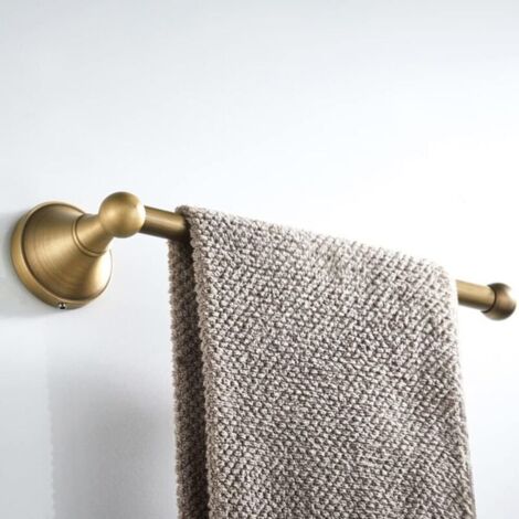 Lot de 2 Accessoires de Salle de Bain - Porte-Serviettes et Toilettes Porte-Papier support en Laiton Antique, Bronze brossé