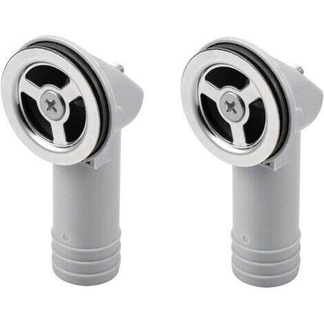 Lot de 2 accessoires pour évier de cuisine – interface ronde de trop-plein – interface ronde pour maison, hôtel, centre commercial et autres lieux
