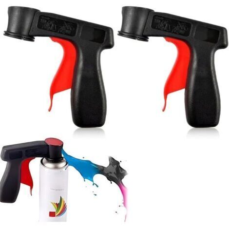 Lot de 2 accessoires pour machine à peinture - Poignée pour pistolet à peinture - Porte-bouteille - Porte-bombe - Support de poignée - Porte-pistolets à peinture et accessoires