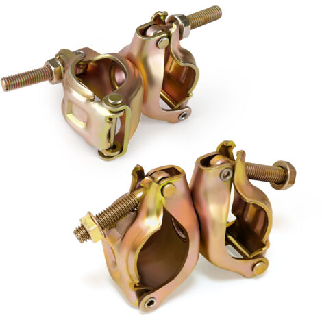 Lot de 2 Accouplement Échafaudage 48x48mm, 360°, pour Fixation D'échafaudages et de Tiges D'ancrage, Accessoire pour échafaudage, pour Tubes D'échafaudage 45-50 mm