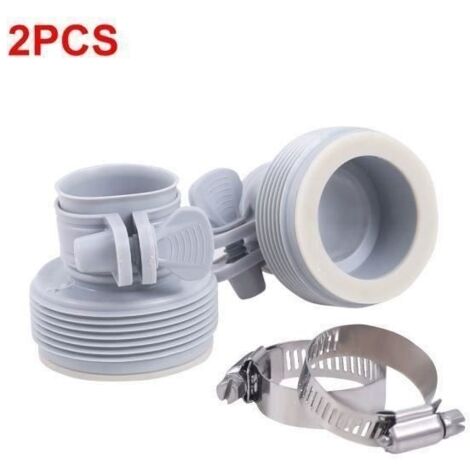 Lot de 2 adaptateurs B pour piscine - Raccorde les piscines,Adaptateur de tuyau Accessoire de piscine 1,25 po à 1,5