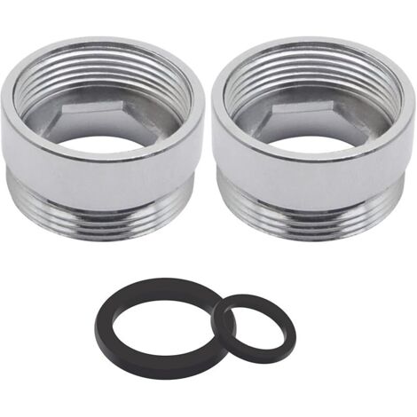 Lot de 2 adaptateurs de robinet 20 mm à 22 mm pour salle de bain, cuisine, purificateur d'eau, adaptateur de robinet, aérateur, purificateur d'eau