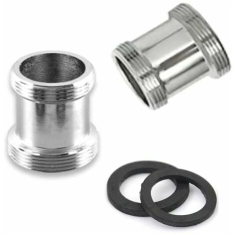 Lot de 2 adaptateurs de robinet en laiton, 22 mm NPT male vers male, connecteur aérateur de robinet pour robinet d'évier, purificateur d'eau, aérateur (M16 - M22),Fonepro,
