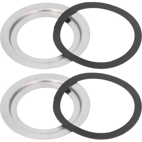Lot de 2 adaptateurs d'évacuation des déchets en acier avec joints antidérapants, réducteur d'évier de rechange pour systèmes de vidange de cuisine, installation facile, adaptateur d'élimination