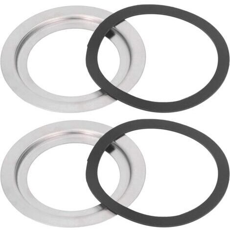 Lot de 2 adaptateurs d'évacuation des déchets en acier avec joints antidérapants, réducteur d'évier de rechange pour systèmes de vidange de cuisine, installation facile, adaptateur d'élimination