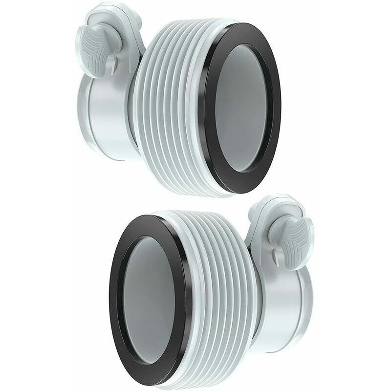 Lot de 2 adaptateurs pour pompe filtre de 32 à 38 mm, Adaptateur de conversion de tuyau de 1,25 po à 1,5 po pour pompe à filtre