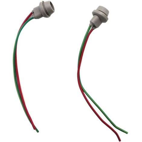Lot de 2 Adaptateurs T10 W5W Souples en Caoutchouc pour Douilles Lampe Connecteur Mâle Femelle avec Câble