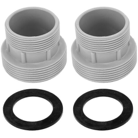 Lot de 2 adaptateurs universels en plastique pour tuyau de piscine avec pompe de filtration Intex 4560/58254 et joints d'étanchéité 3275