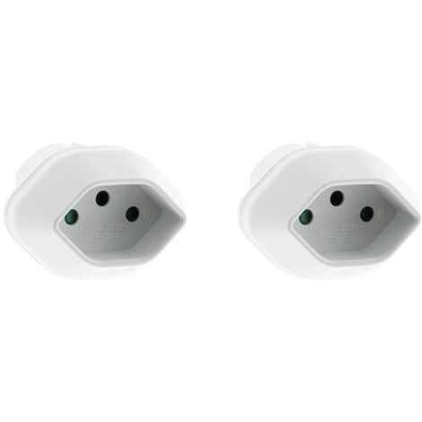 Lot de 2 adaptateurs voyage Suisse vers France/UE - Zenitech
