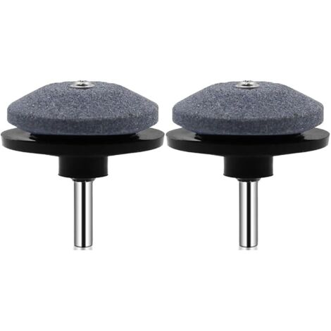 Lot de 2 aiguiseurs de lame de tondeuse à gazon universels pour perceuse électrique Noir