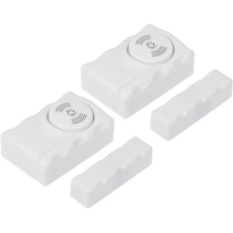 Lot de 2 alarmes de porte antivol sans fil avec capteur à faible consommation, idéales pour le couloir, la salle de bain et la cuisine.