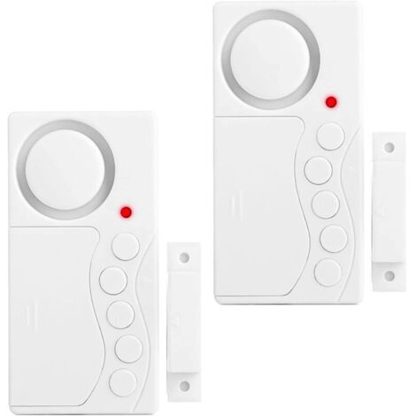 Lot de 2 alarmes de porte de congélateur, alarme de sécurité pour fenêtre, alarme de réfrigérateur sans fil