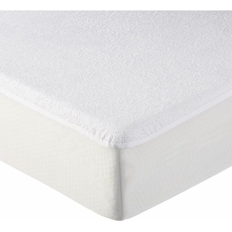 Lot de 2 alèses, protèges matelas imperméables et respirants - Coton et tpu - 140 x 200 cm - Blanc Vivezen