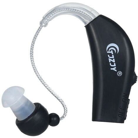 MAYNOR Lot de 2 amplificateurs auditifs rechargeables pour personnes âgées Amplificateur de son personnel Adultes Appareils d'assistance auditive avec base de charge (Noir)
