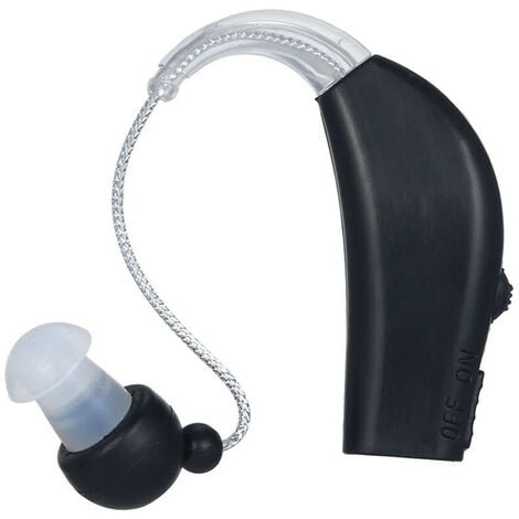 JALLERIA Lot de 2 amplificateurs auditifs rechargeables pour personnes âgées Amplificateur de son personnel Adultes Appareils d'assistance auditive avec base de charge (Noir)