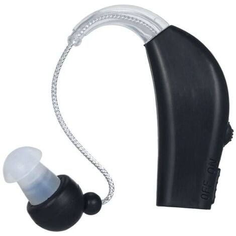Lot de 2 amplificateurs auditifs rechargeables pour personnes âgées Amplificateur de son personnel Adultes Appareils d'assistance auditive avec base de charge (Noir),DEBUNS