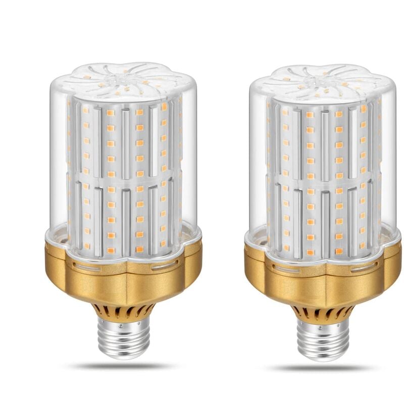 Aougo - Lot de 2 Ampoule led E27 30W, Blanc Chaud 3000K (Équivalent 250W Ampoule Incandescente) 3500LM Non Dimmable, Sans Scintillement