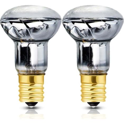 Lot de 2 ampoules à réflecteur de lampe à lave 30 W E14  blanc chaud 2700 K250 lumens