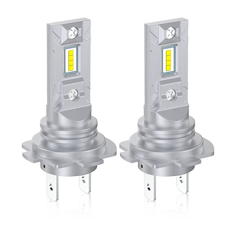 Tonchean - Lot de 2 ampoules de phares de voiture à led H7 1:1 12 v 4000 lm 6000 k Lumière blanche Plug & Play Mini taille super lumineuse pour une